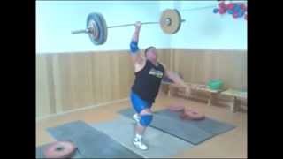 Михаил Кокляев рывок одной рукой 110 кг (2008 год) - One handed snatch 110 kg