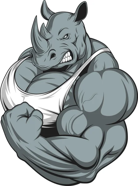 Сильный носорог — стоковый вектор