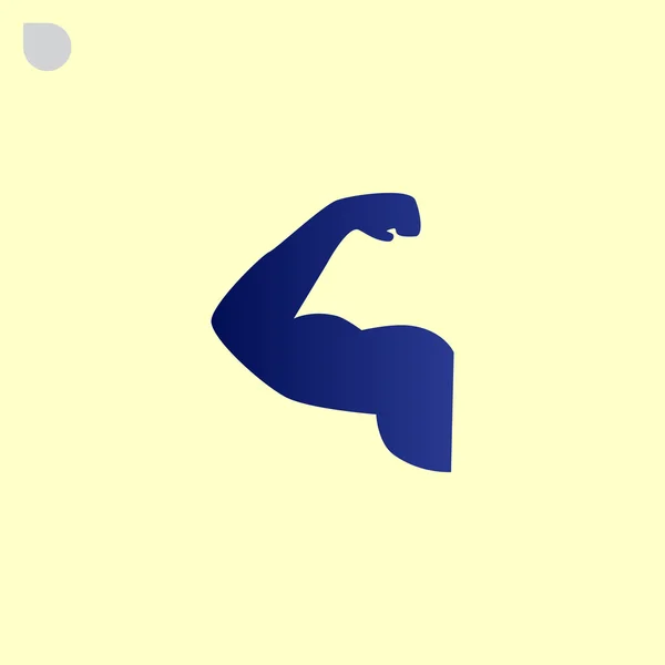 Двуглавая мышца значок — стоковый вектор