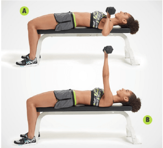 Упражнения с гантелями для рук и спины