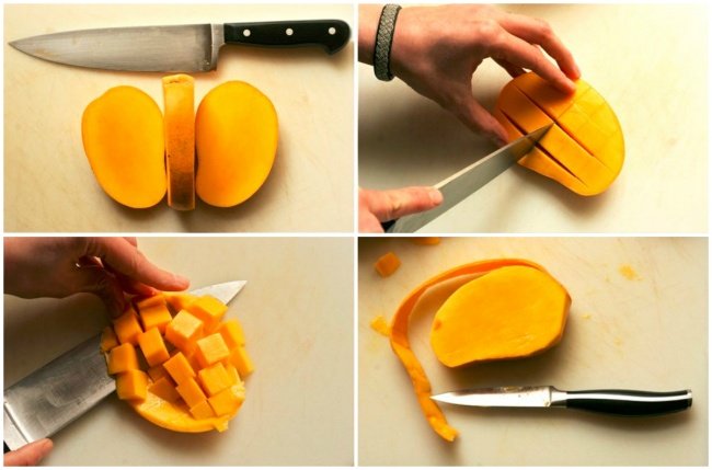 как разрезать манго